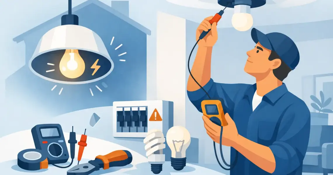 How to Fix Flickering Lights Safely at Home